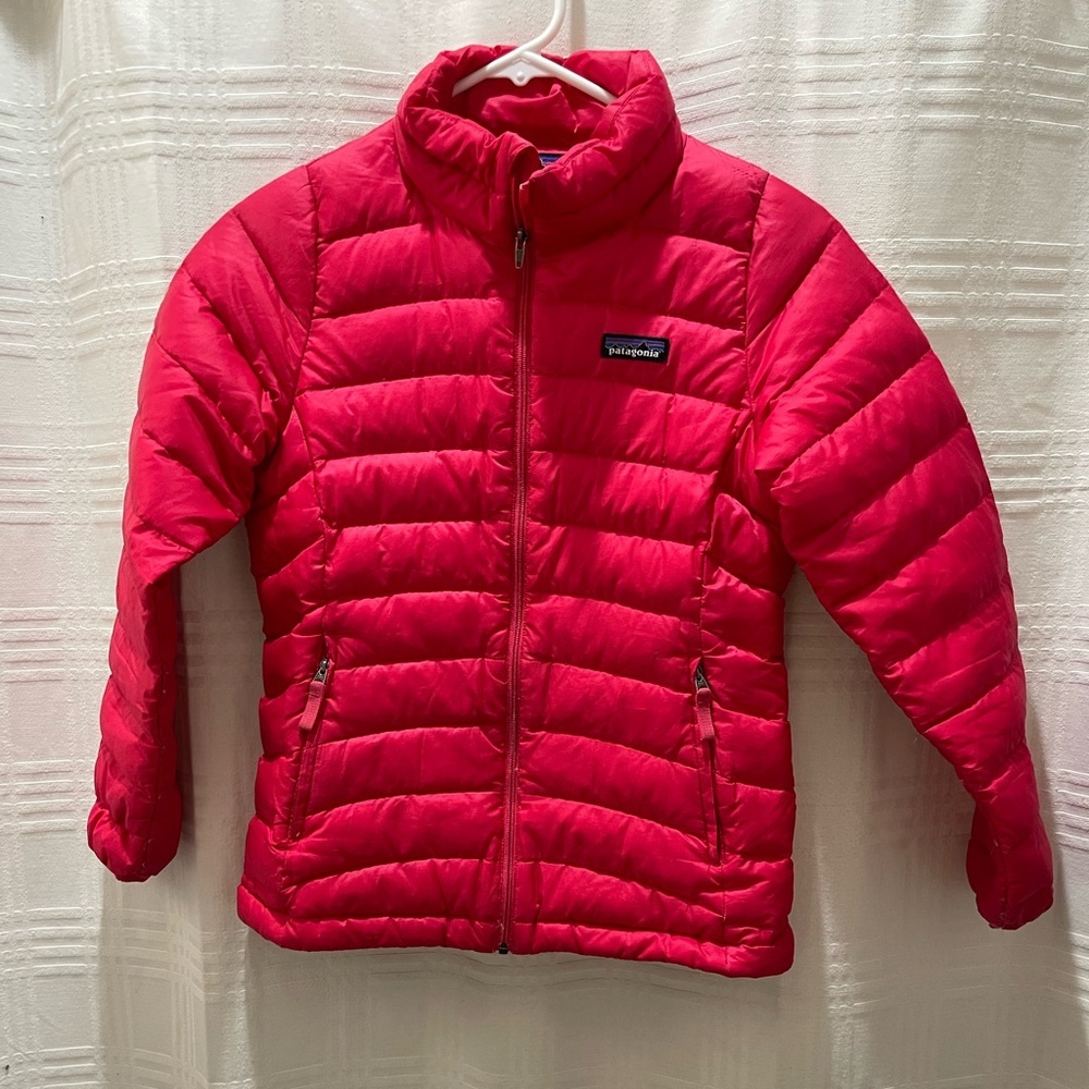 Patagonia Kids bright pink Puffer Jacket
